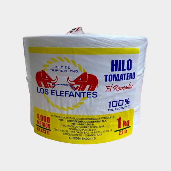 Imagen de HILO TOMATERO BLANC 1KG 4.000M ELEFANTE