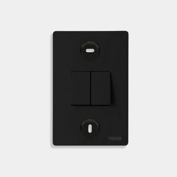 Imagen de INTERRUPTOR DOBLE 10A ANTRACITA VIMAR